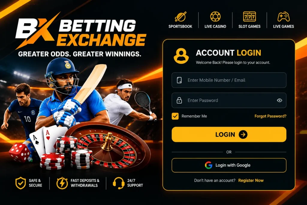 Betting Exchange Account Login