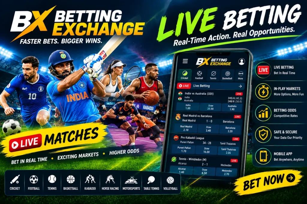 Live betting exchange for real time sports betting